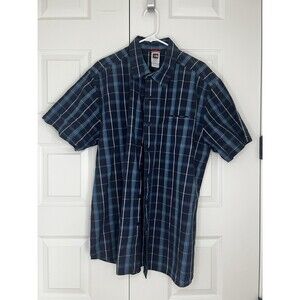 The North Face Blue Button Up Collared Shirt Top Size XL Mens